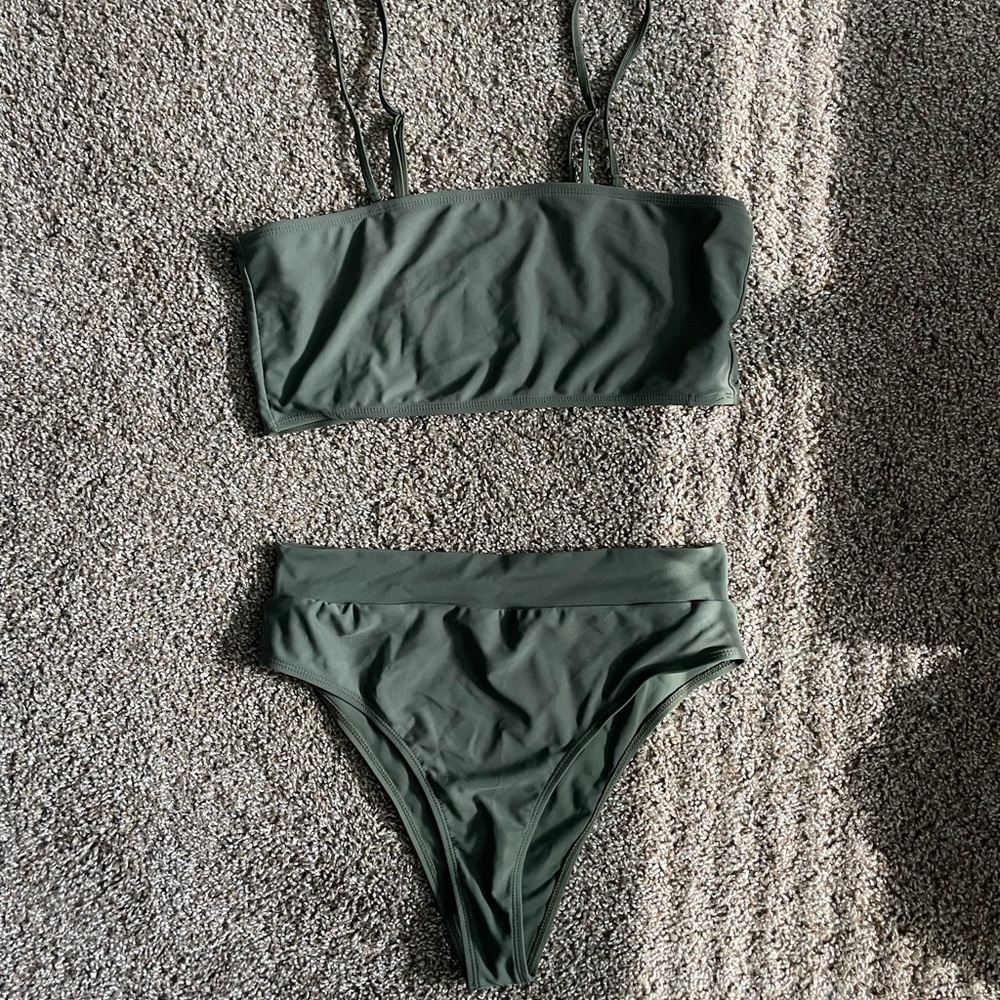Green High Waisted Bikini